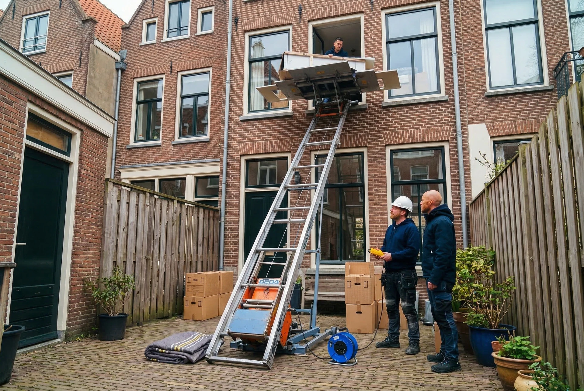 GEDA lift bij een verhuizing in Den Haag